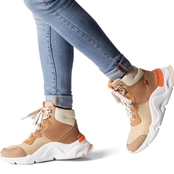 Sorel Shoes - SOREL Kinetic RNEGED Conquest women’s Boot Lace-Up Waterproof Sneakers, Tan